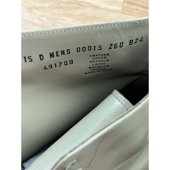 Stacy Adams Madison Cap Toe Leather Boots in Taupe, Mens Size 15 NEW - Picture 9 of 14